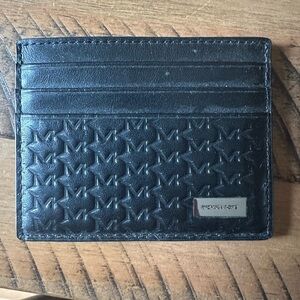 Michael Kors Embossed Black Card Holder